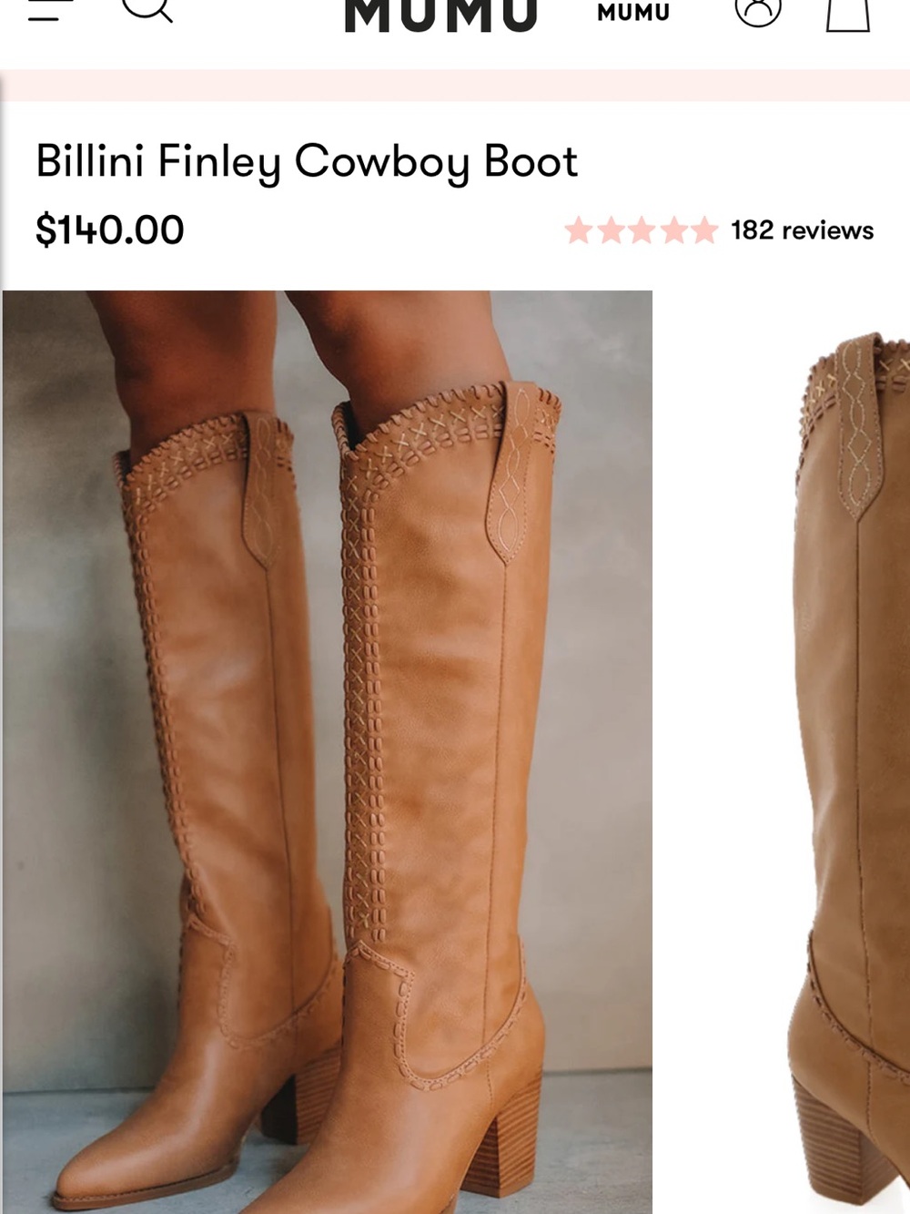 Mumu Western Boots BNWT